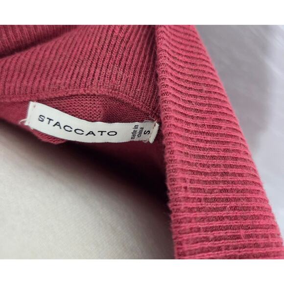 STACCATO Red Long Sleeve Sweater Woman's Size Small - Picture 6 of 7